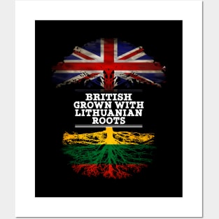 British Grown With Lithuanian Roots - Gift for Lithuanian With Roots From Lithuania Posters and Art